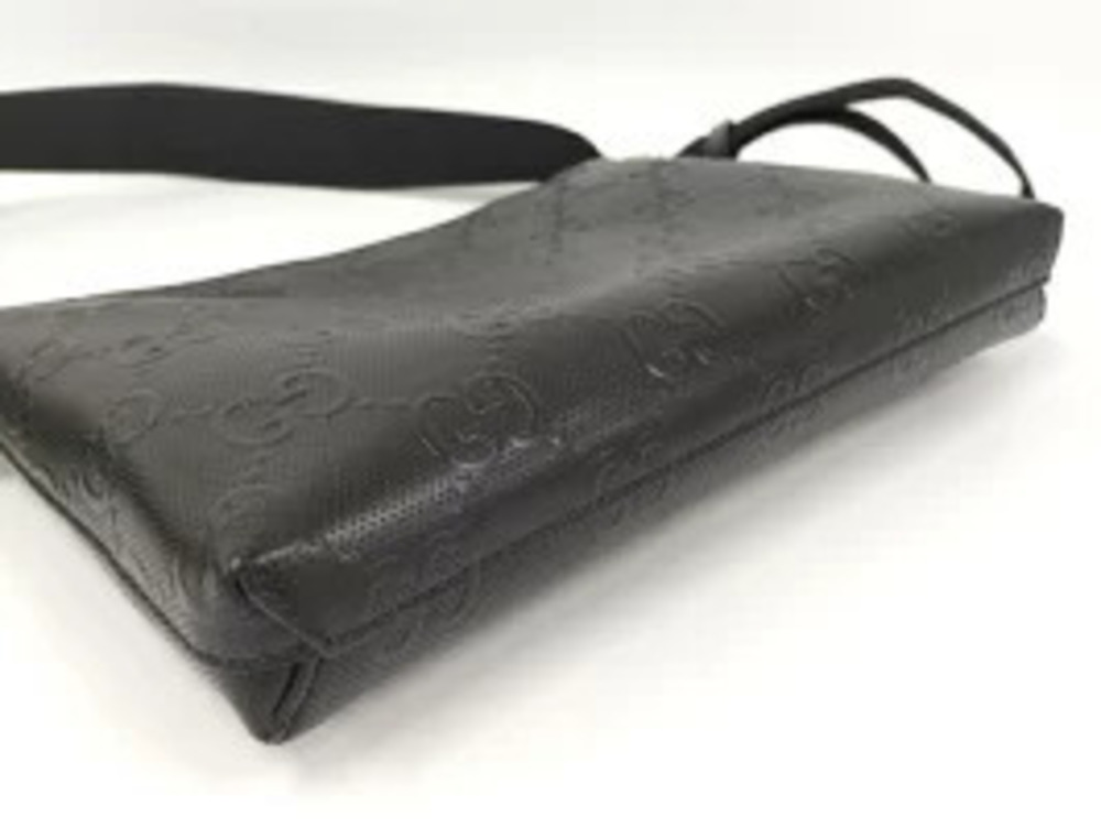 Gucci Bag GG Black Leather Jumbo Embossed - Picture 4 of 9